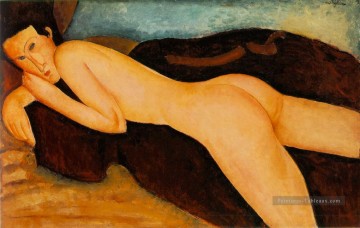 Nu couche de dos Nu Nu de l’arrière moderne Nu Amedeo Clemente Modigliani Peinture à l'huile